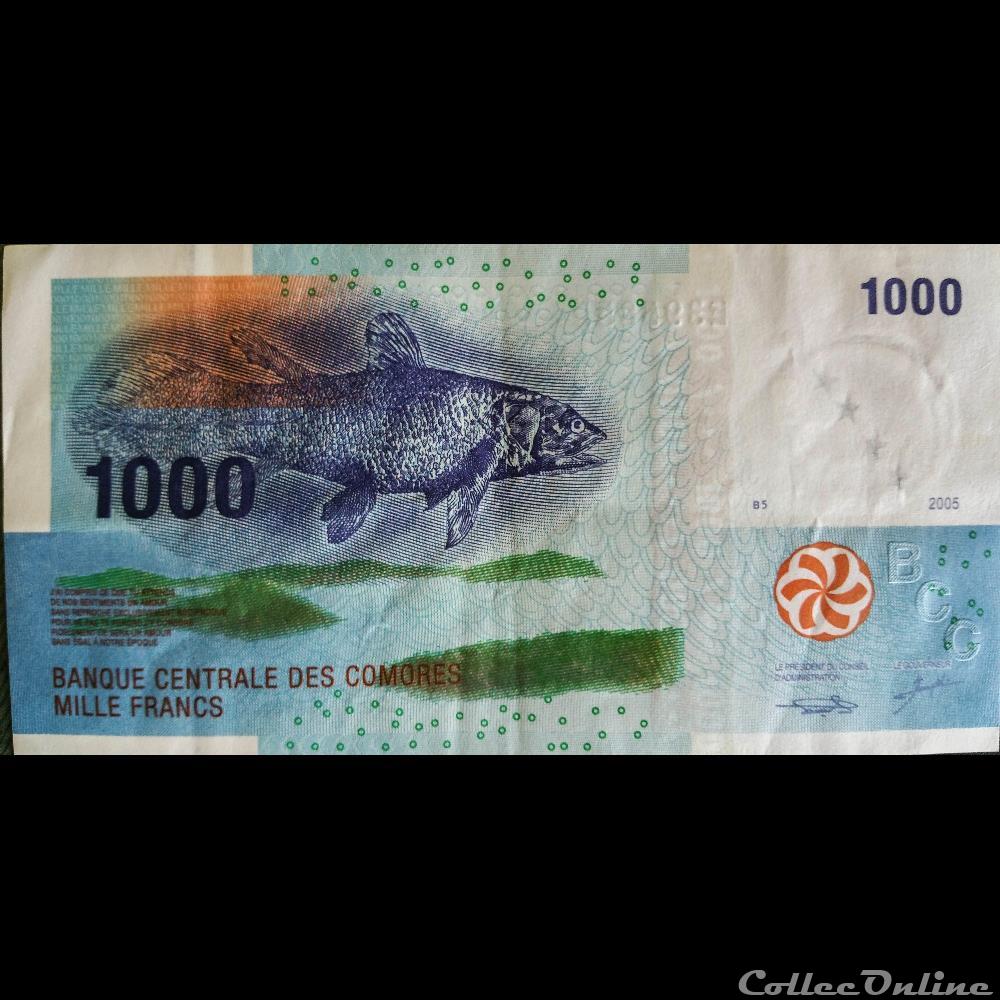 billet afrique comore 1000 francs comorien 2005