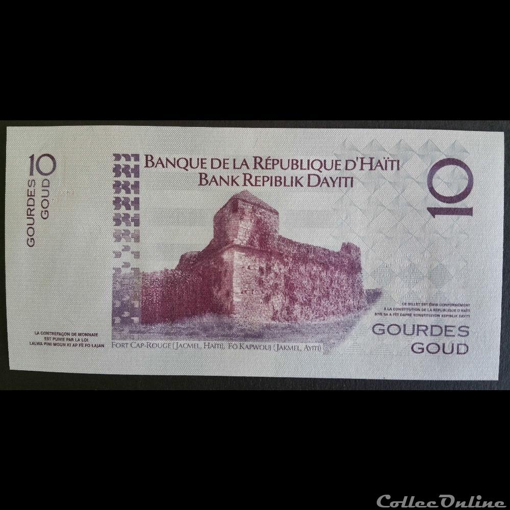 billet amerique du nord haiti 10 gourdes 2004