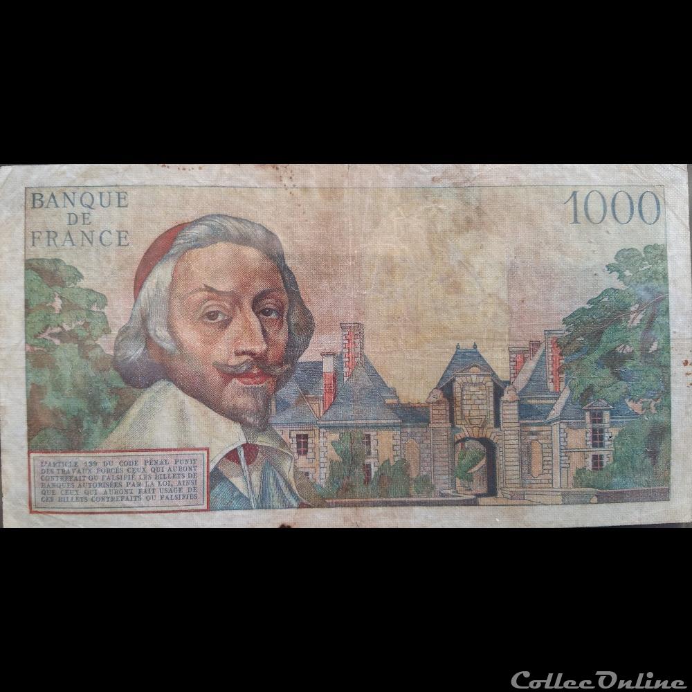 Mille Francs 5-5-1955 billet france autriche mille francs 5 5 1955