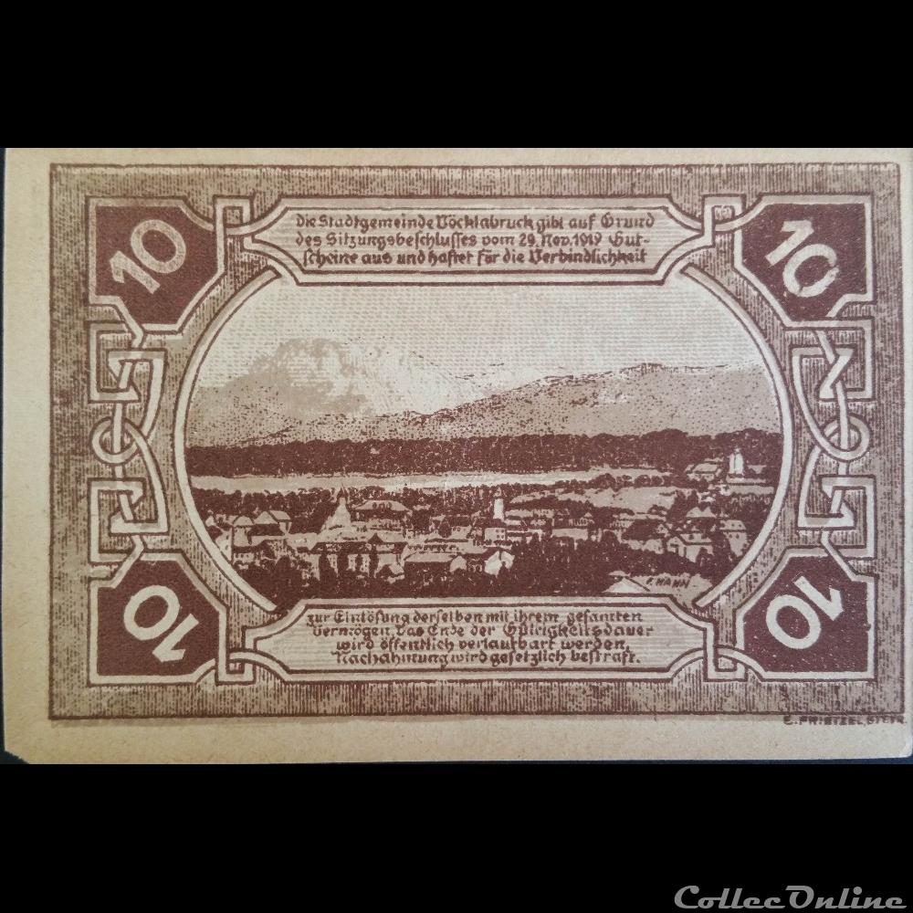 10 Heller 1920 billet europe autriche 10 heller 1920