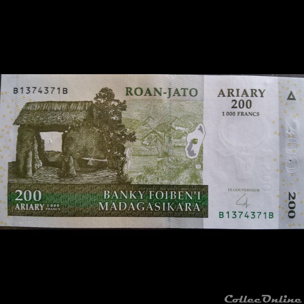200 Ariary billets afrique madagascar 200 ariary