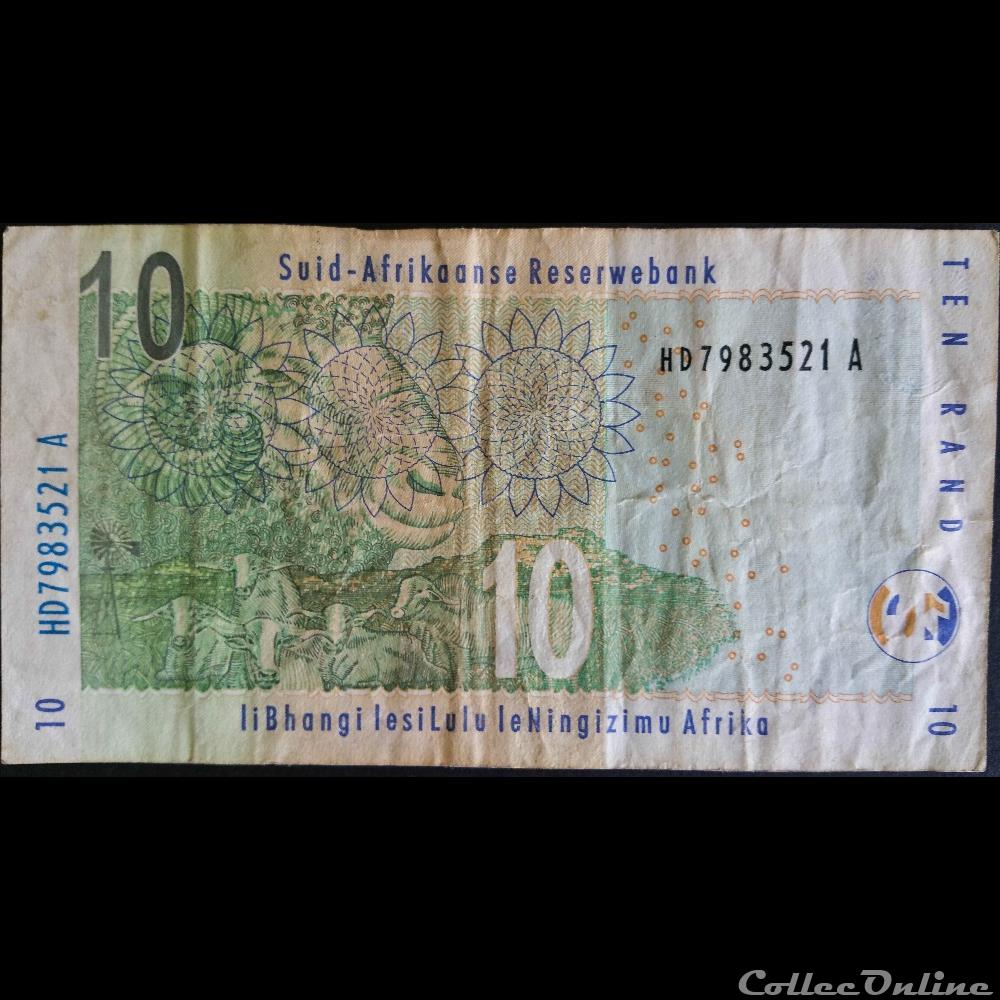 10 Rands ÉMISSIONS DE 2005 billet afrique du sud 10 rands emissions de 2005