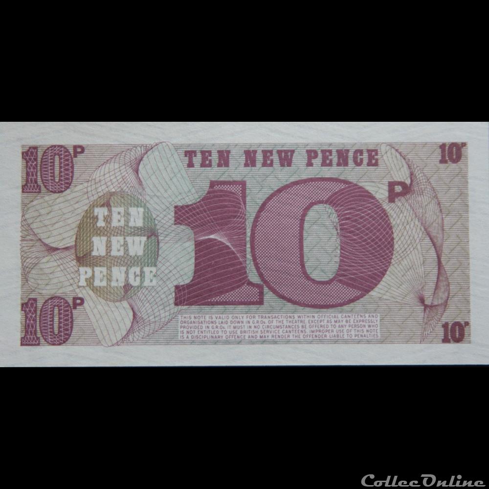 10 pence British Armed Forces 6émé serie billet royaume uni cambodge 10 pence british armed forces 6eme serie