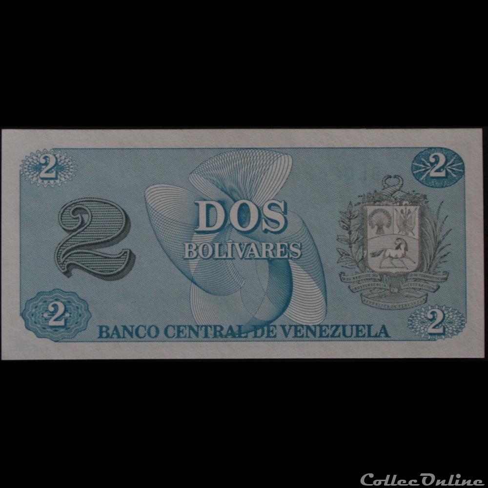 billets amerique du sud venezuela 2 bolivars 1989