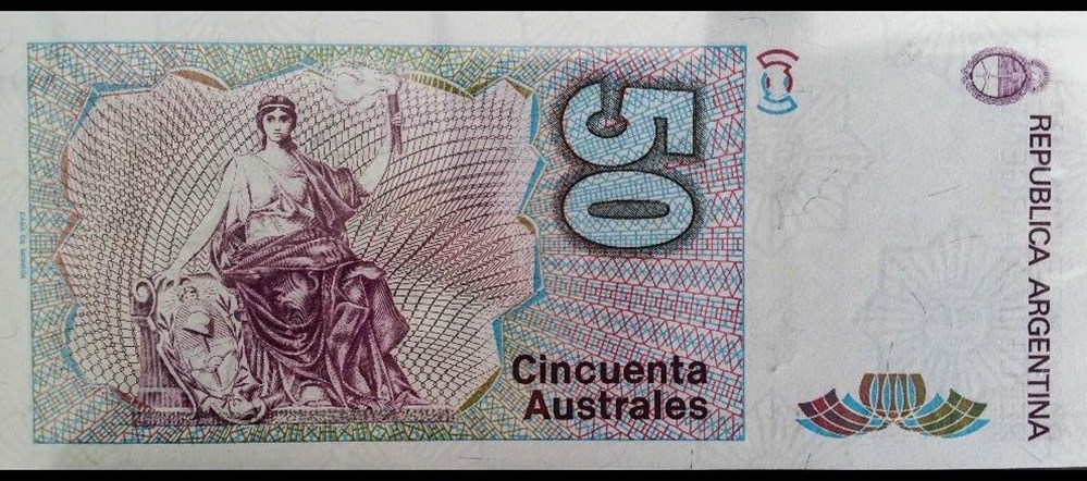 50 Australes ÉMISSIONS DE 1985 À 1991 billets amerique du sud argentine 50 australes emissions de 1985 a 1991