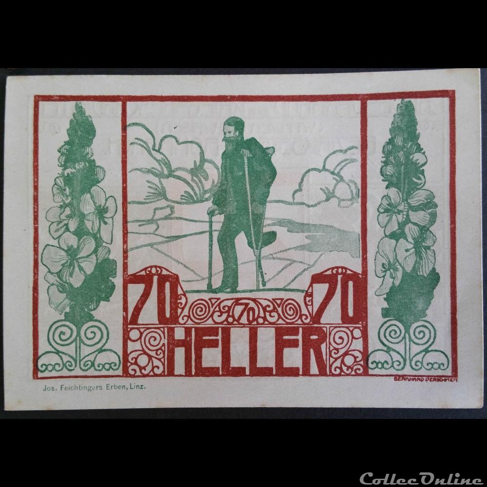 70 Heller billet europe autriche 70 heller