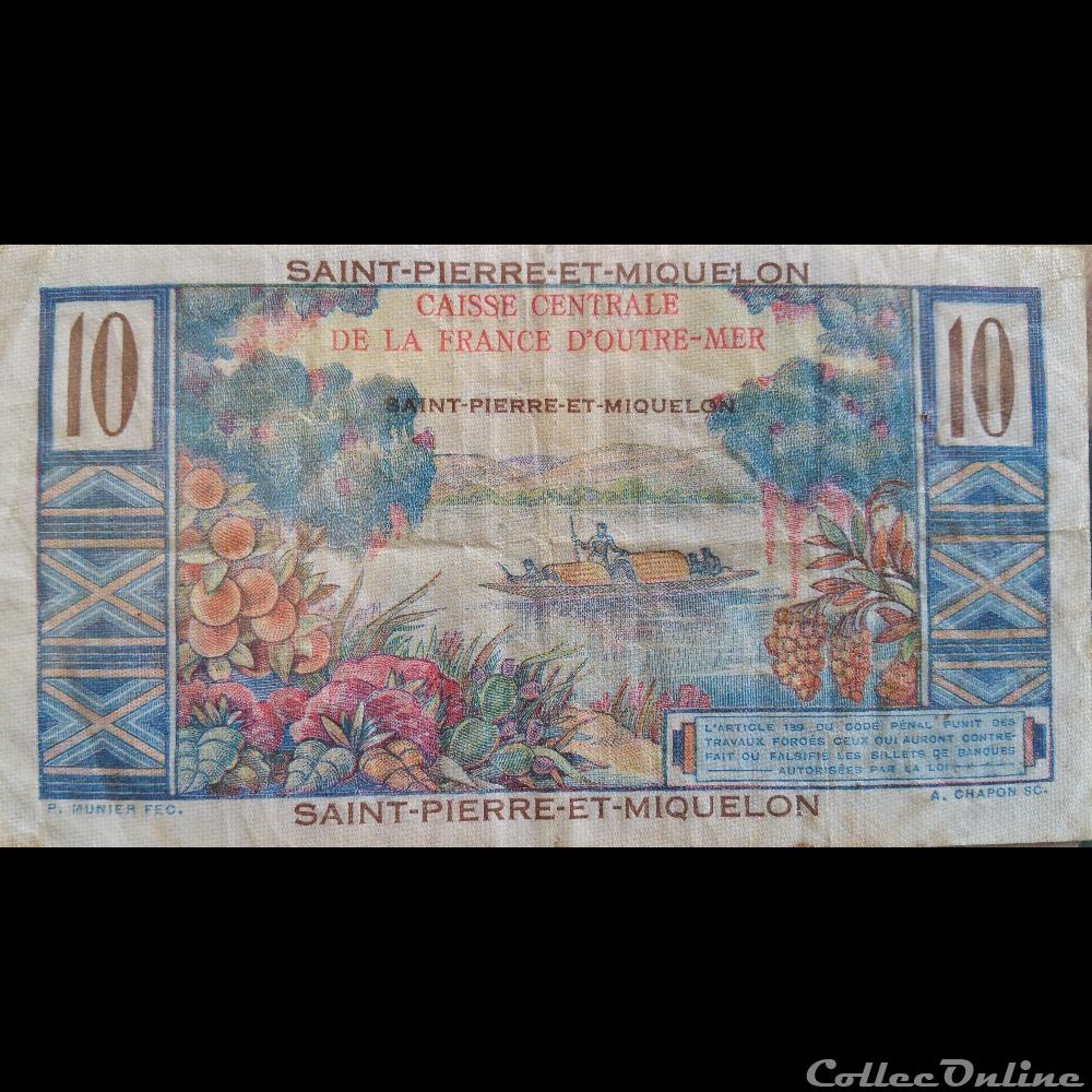 Dix Francs-Saint Pierre et Miquelon billet france russie dix francs saint pierre et miquelon