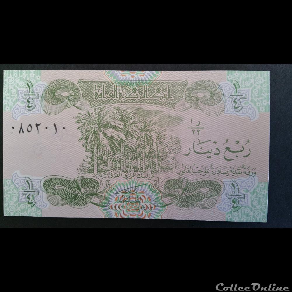 billet asie 1 4 de dinar irakien 1979