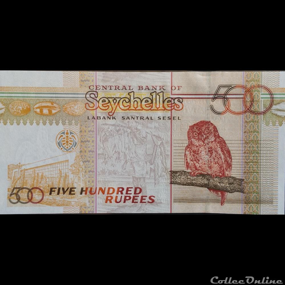 500 Rupees billets afrique seychelles 500 rupees