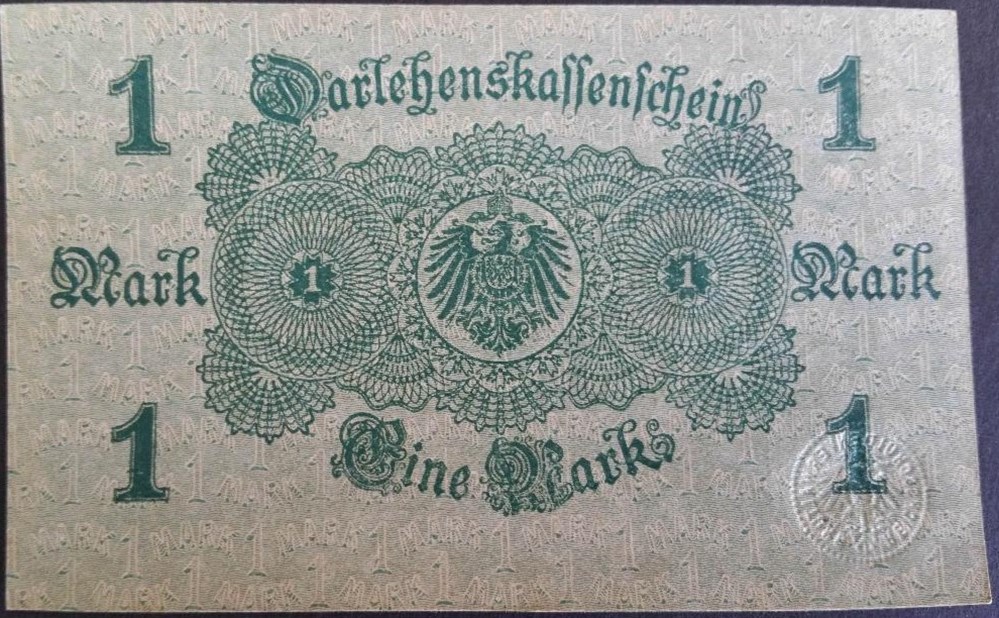 1Mark 1914 billets europe allemagne 1mark 1914