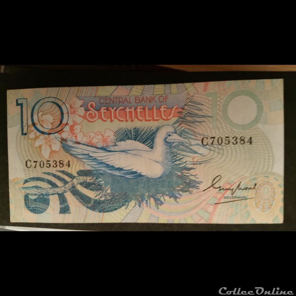 billets afrique seychelles 10 rupees
