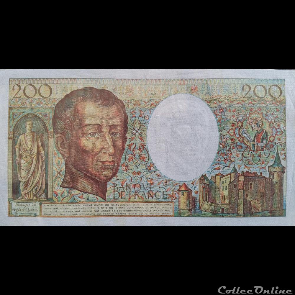 Deux Cent Francs 1981 billets europe france deux cent francs 1981