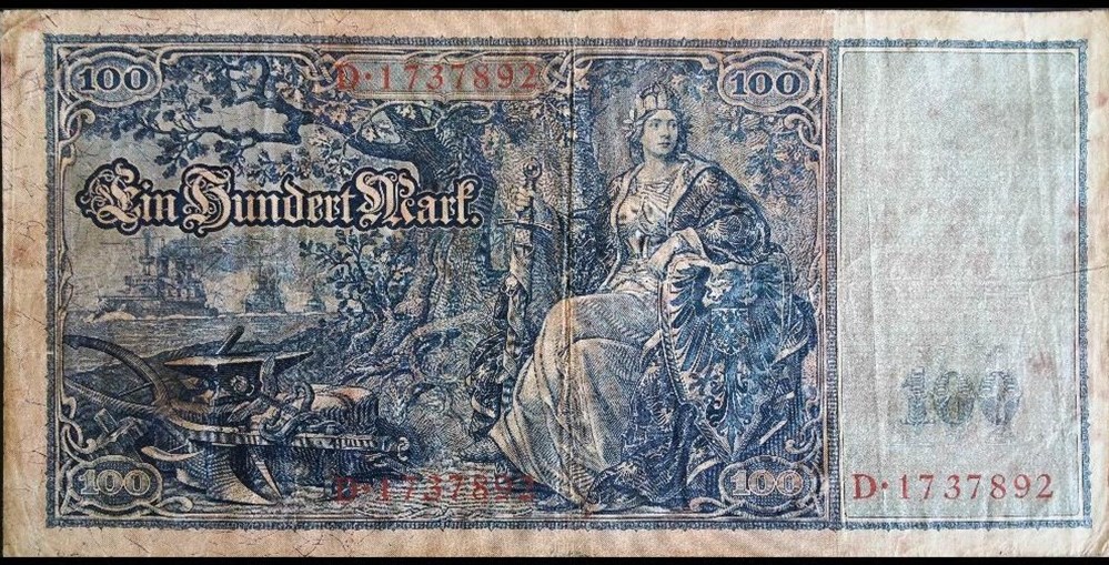 100 Mark 1909 billets europe allemagne 100 mark 1909