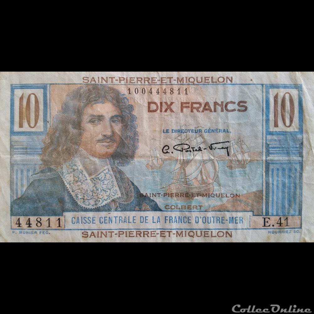 Dix Francs-Saint Pierre et Miquelon billet france russie dix francs saint pierre et miquelon