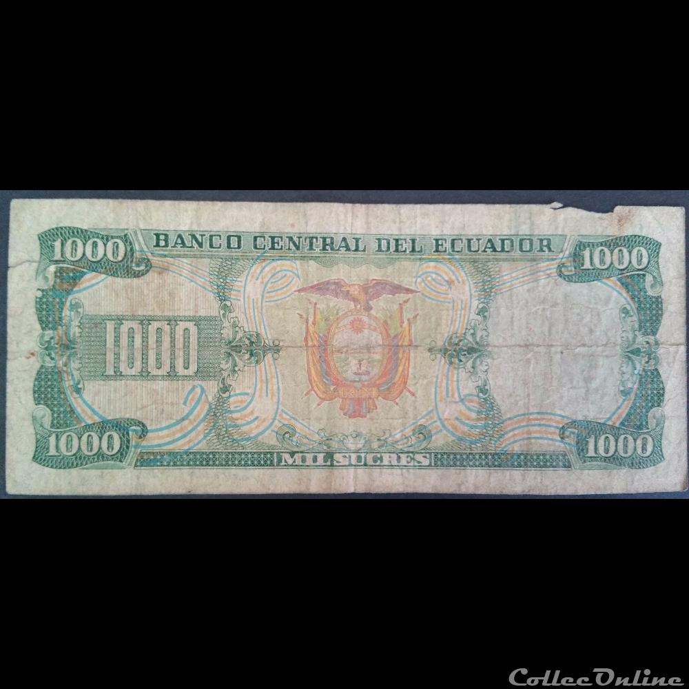 1000 Quito 1988 billet amerique du sud equateur 1000 quito 1988