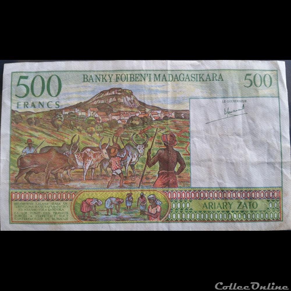500 Francs billets afrique madagascar 500 francs