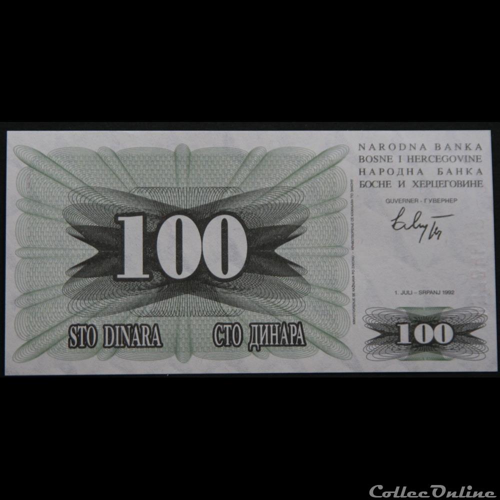 billet europe herzegovine 100 dinara bosnie herzegovin