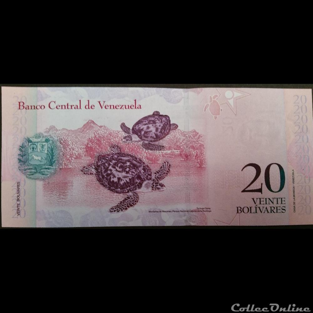 20 Bolivars 2007 billets amerique du sud venezuela 20 bolivars 2007
