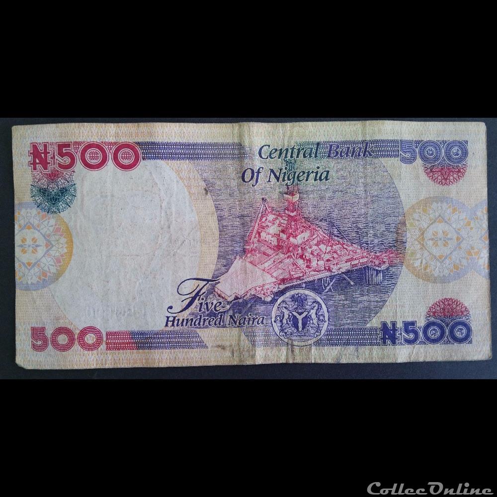 billets afrique nigeria 500 naira 2001