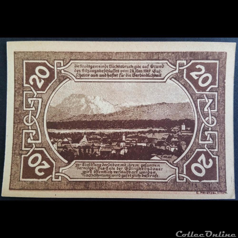 20 Heller 1920 billet europe autriche 20 heller 1920