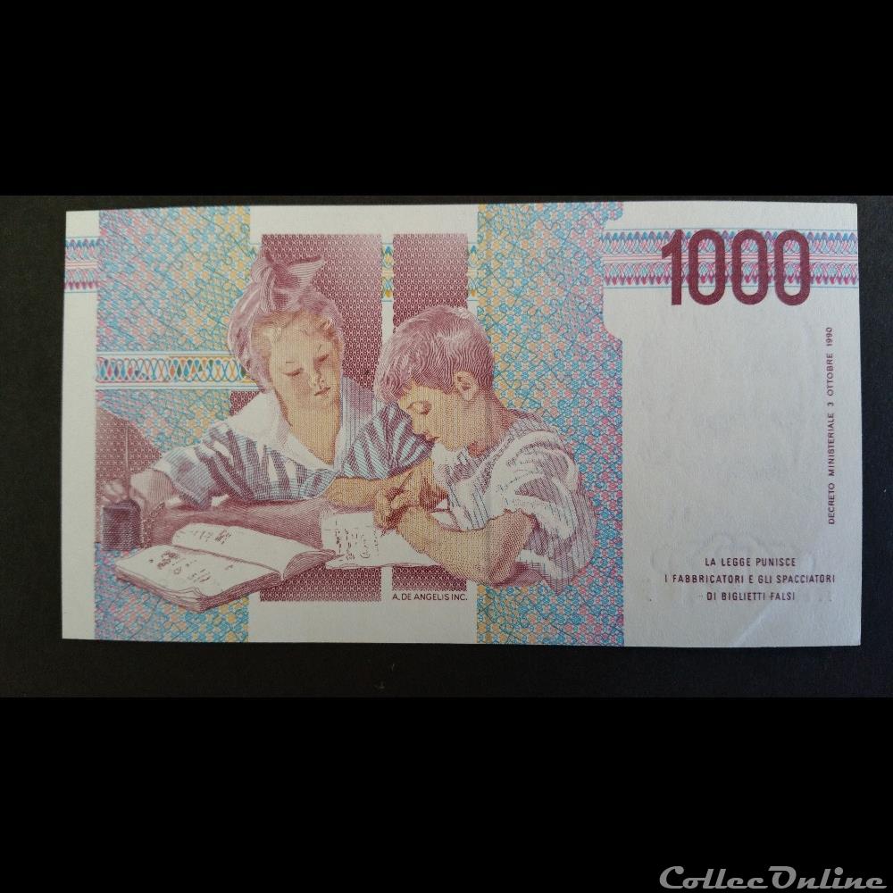 billet italie irak 1000 lires 1990