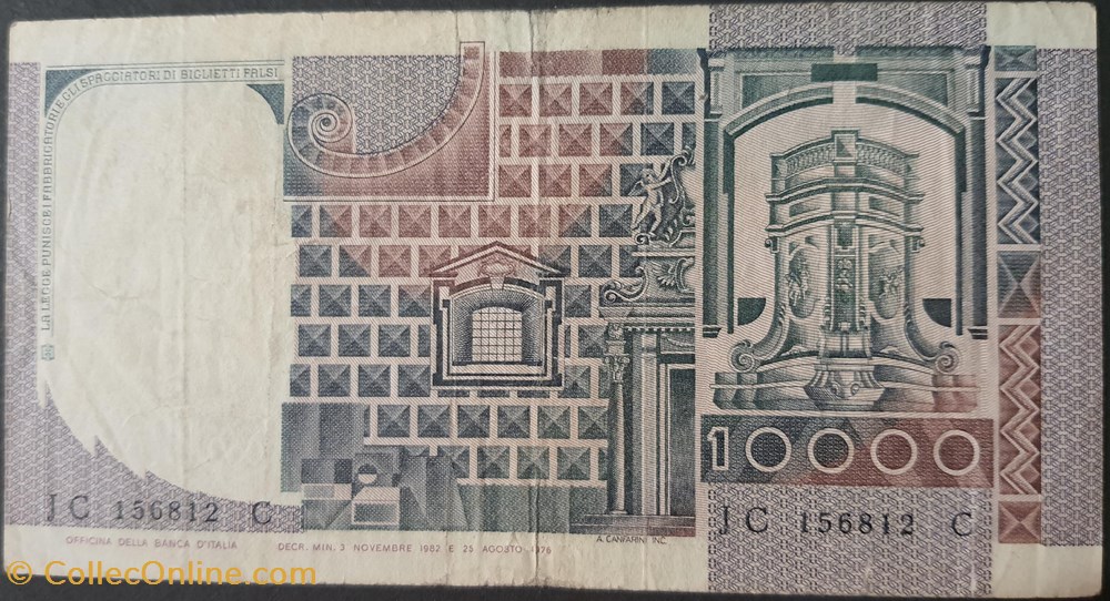 billets europe italie 10000 lire 1976 1982