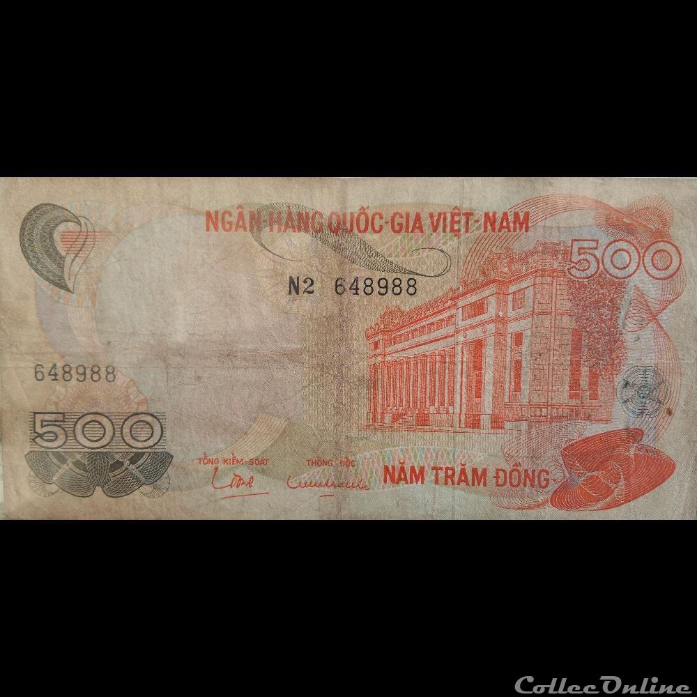 billets asie vietnam 500 dong 1969