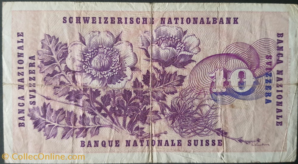10 Francs Suisse 02-01-1970 billets europe 10 francs suisse 02 01 1970
