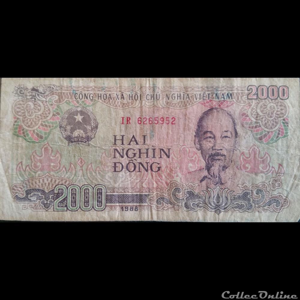 2000 Dong 1988 billets asie vietnam 2000 dong 1988