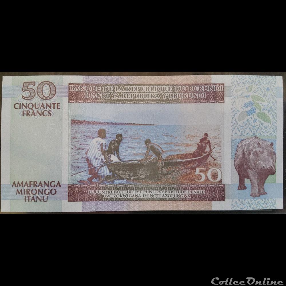 50 Francs 05-02-2005 billet afrique burundi 50 francs 05 02 2005