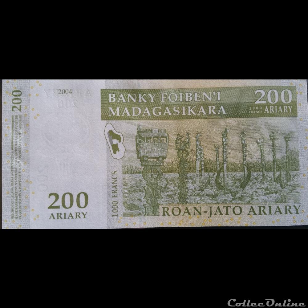 200 Ariary billets afrique madagascar 200 ariary