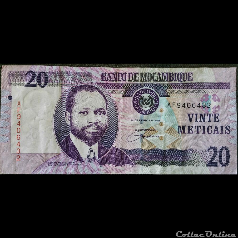 20 Méticals 2006 billet afrique mozambique 20 meticals 2006