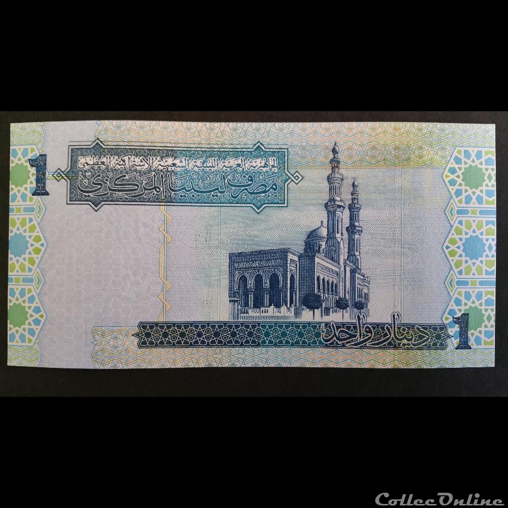 1 Dinar Libyen billet amerique du nord diver 1 dinar libyen
