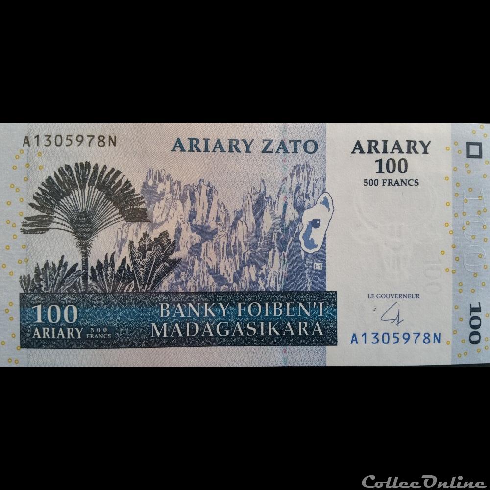 billets afrique madagascar 100 ariary