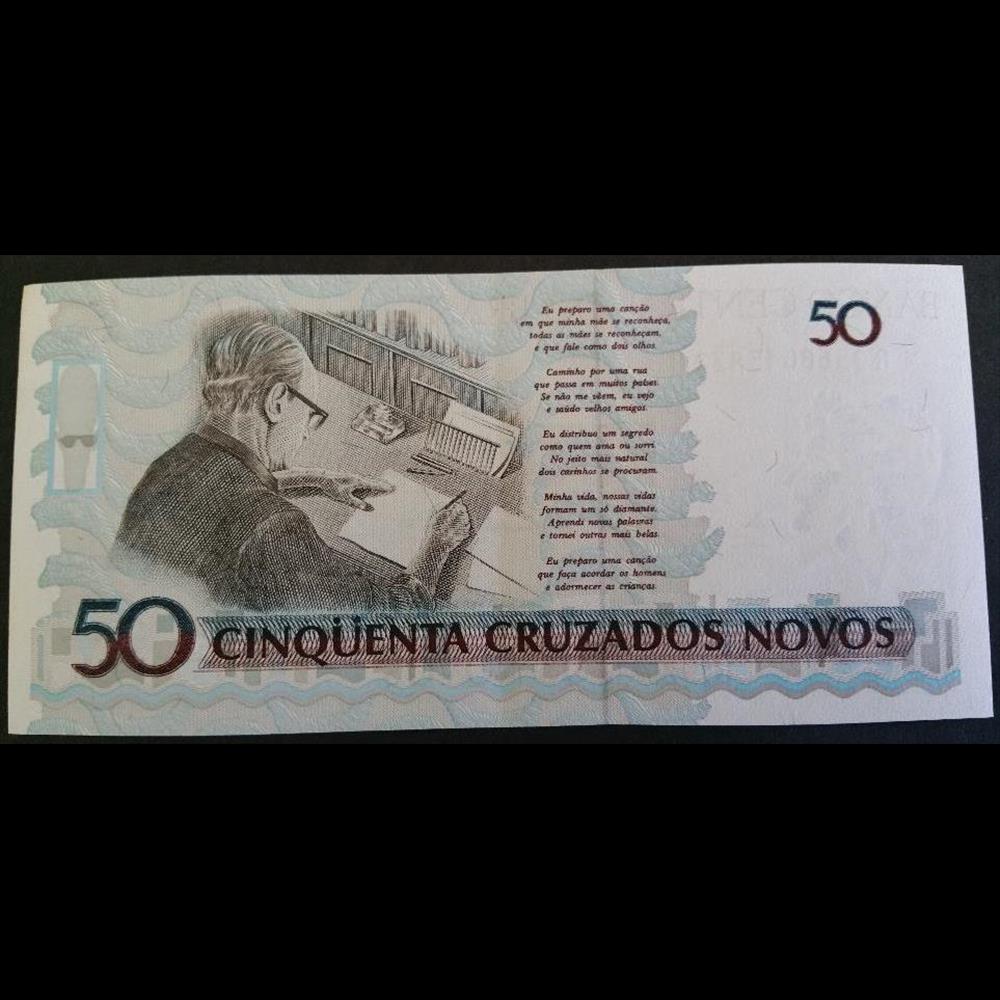 50 Cruzados Novos 1989 billet amerique du sud bresil 50 cruzados novos 1989
