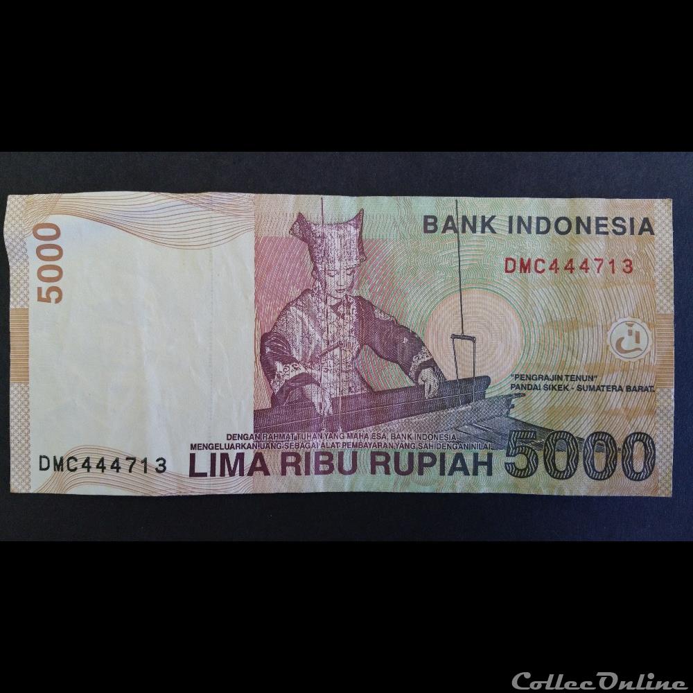 5000 Rupiah 2009 billet asie indonesie 5000 rupiah 2009
