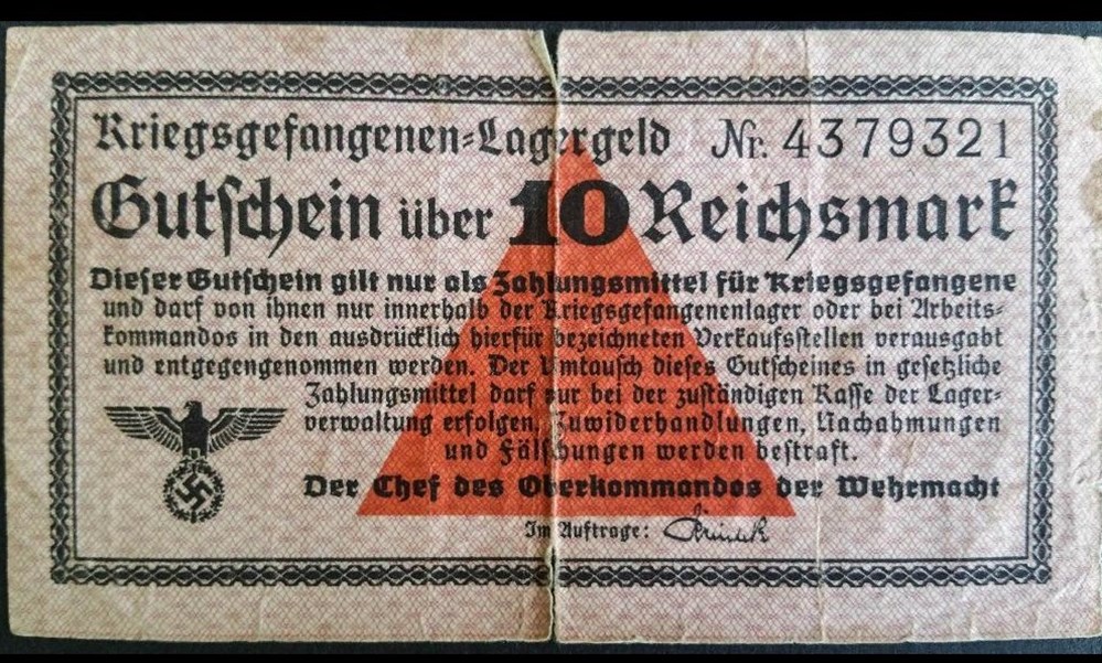 billets europe allemagne 10 reichsmarck 1939