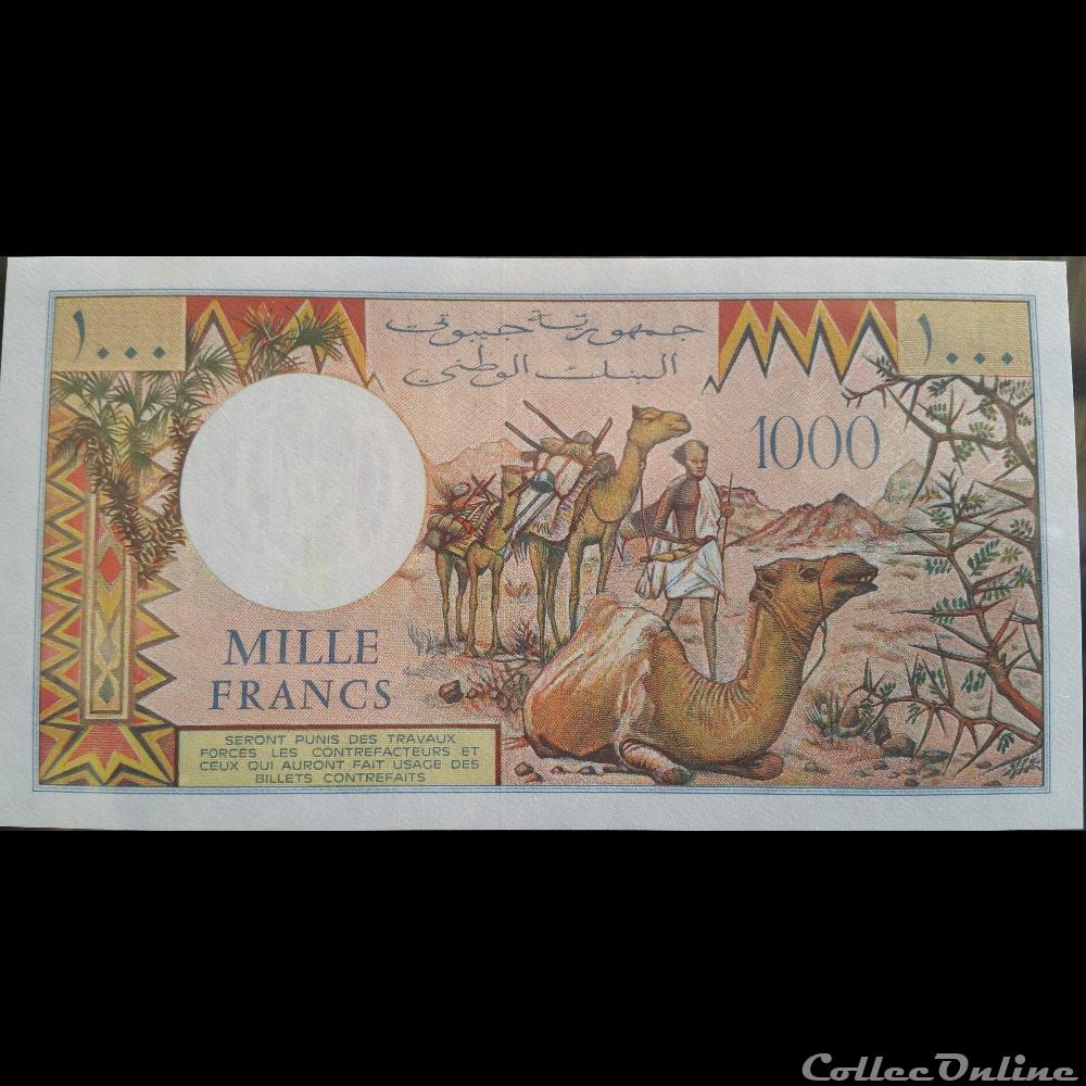 billets afrique 1000 francs republique de djibouti