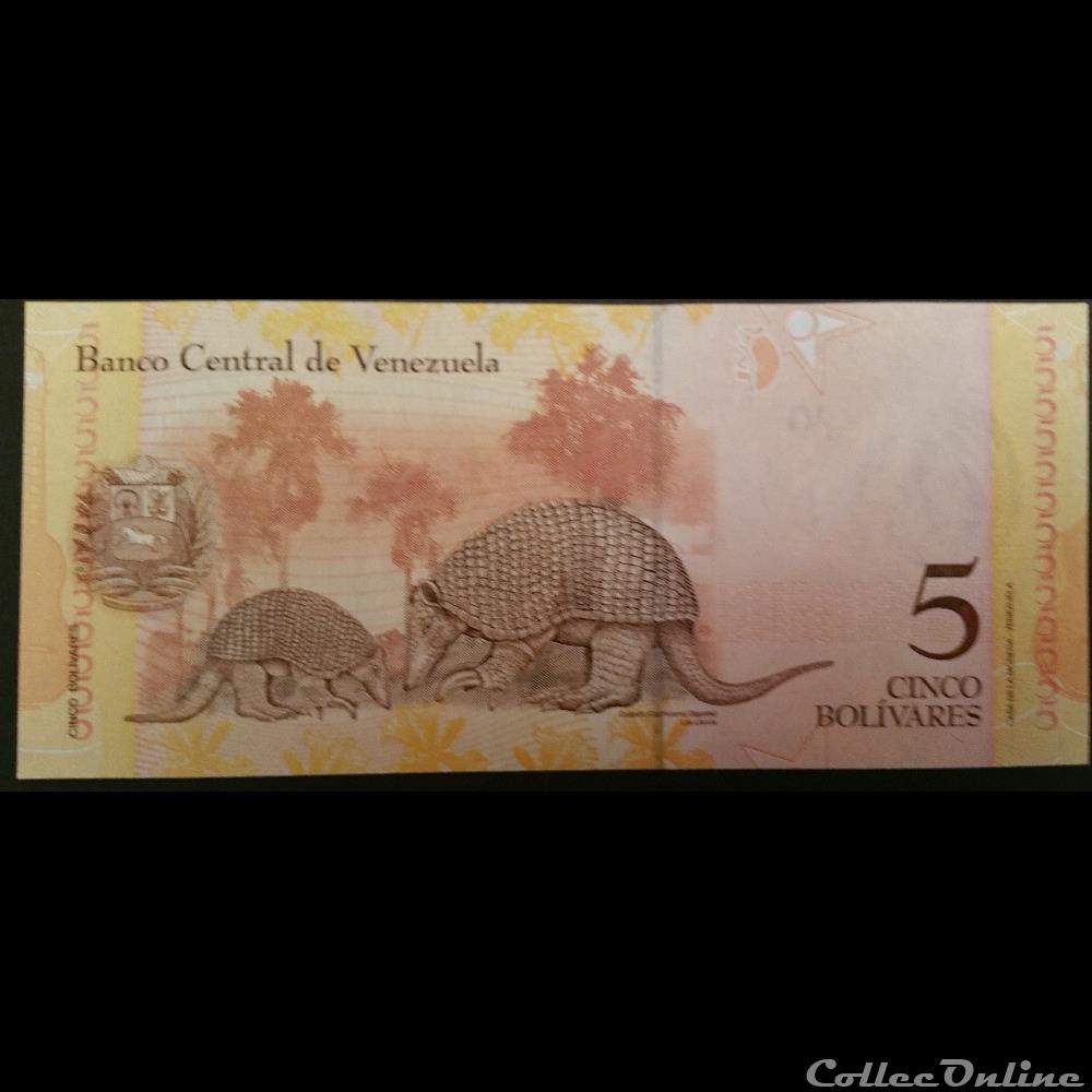 5 Bolivars 2007 billets amerique du sud venezuela 5 bolivars 2007