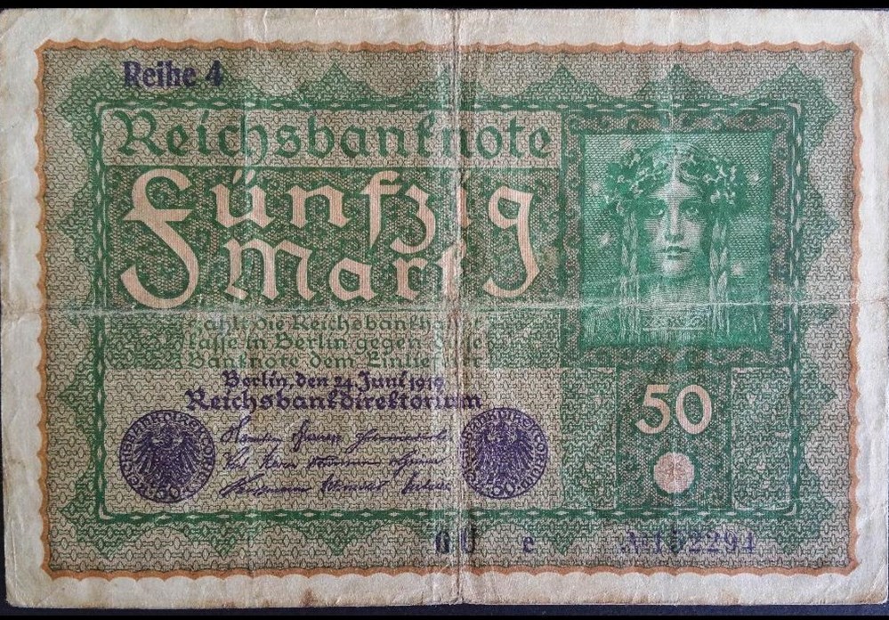 50 Mark 1919 billets europe allemagne 50 mark 1919