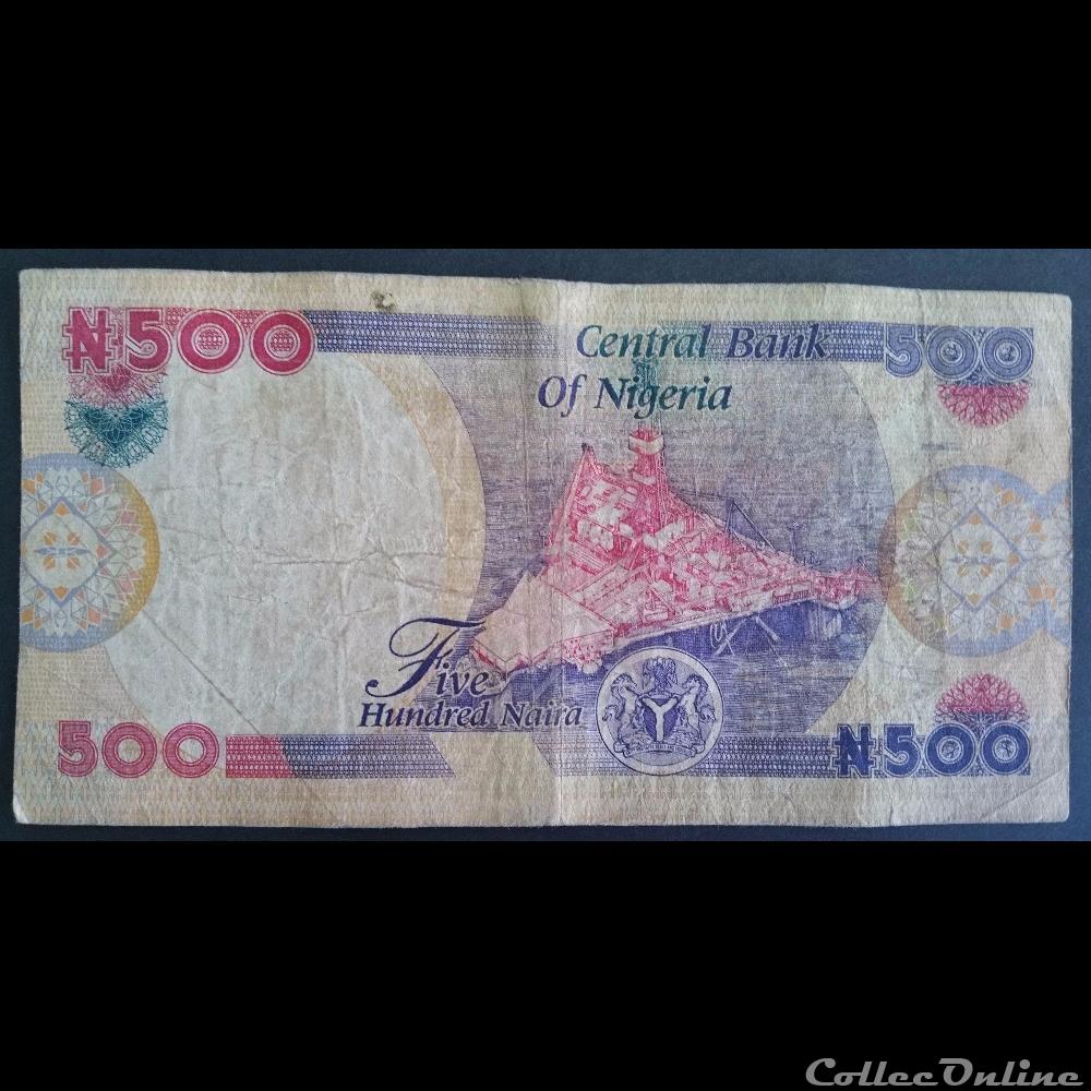 billet afrique nigerium 500 naira 2002