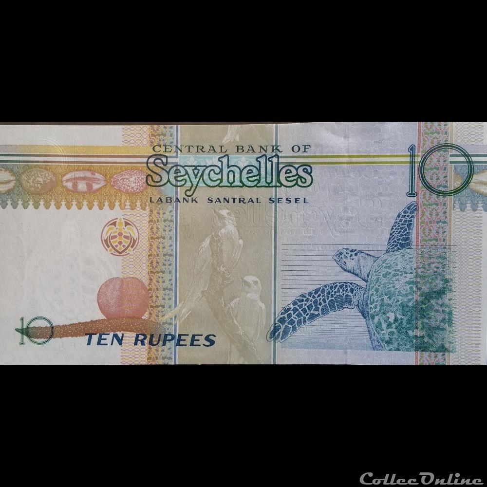 billets afrique seychelles 10 rupees