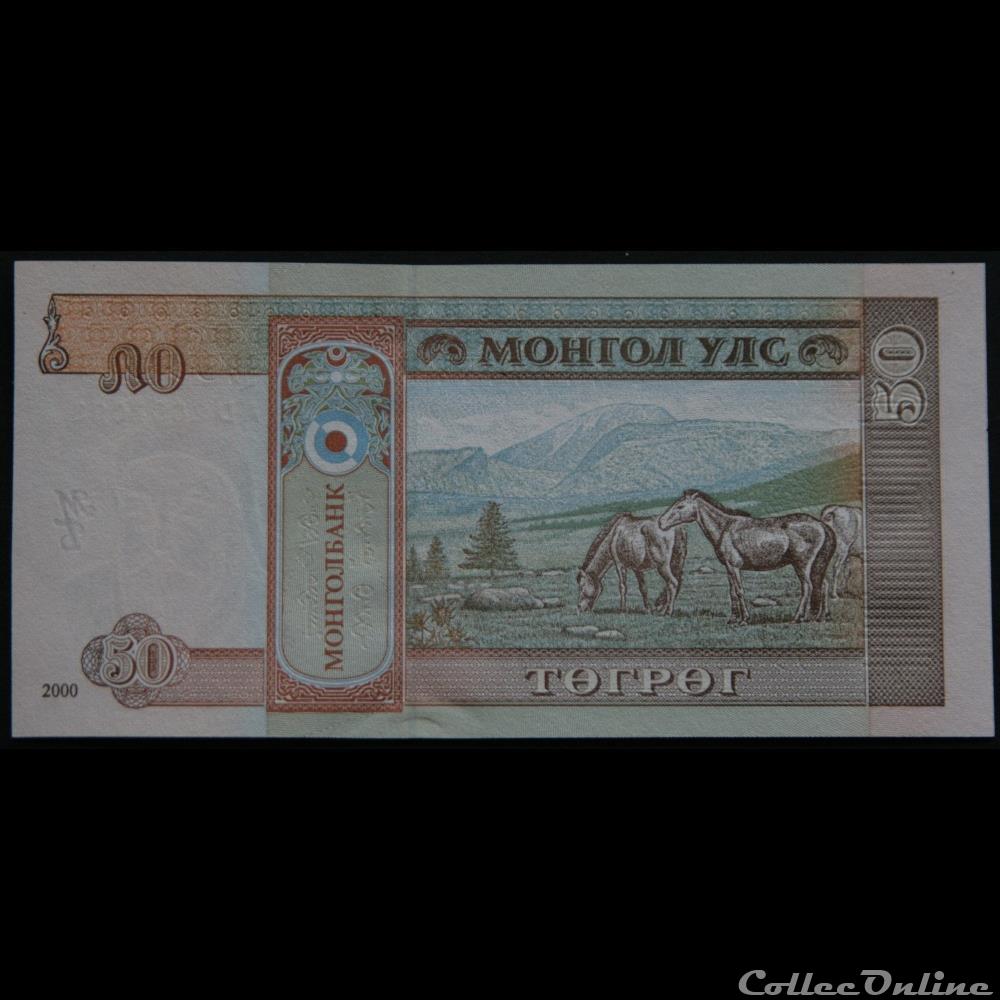 billets asie 50 togrog mongolie