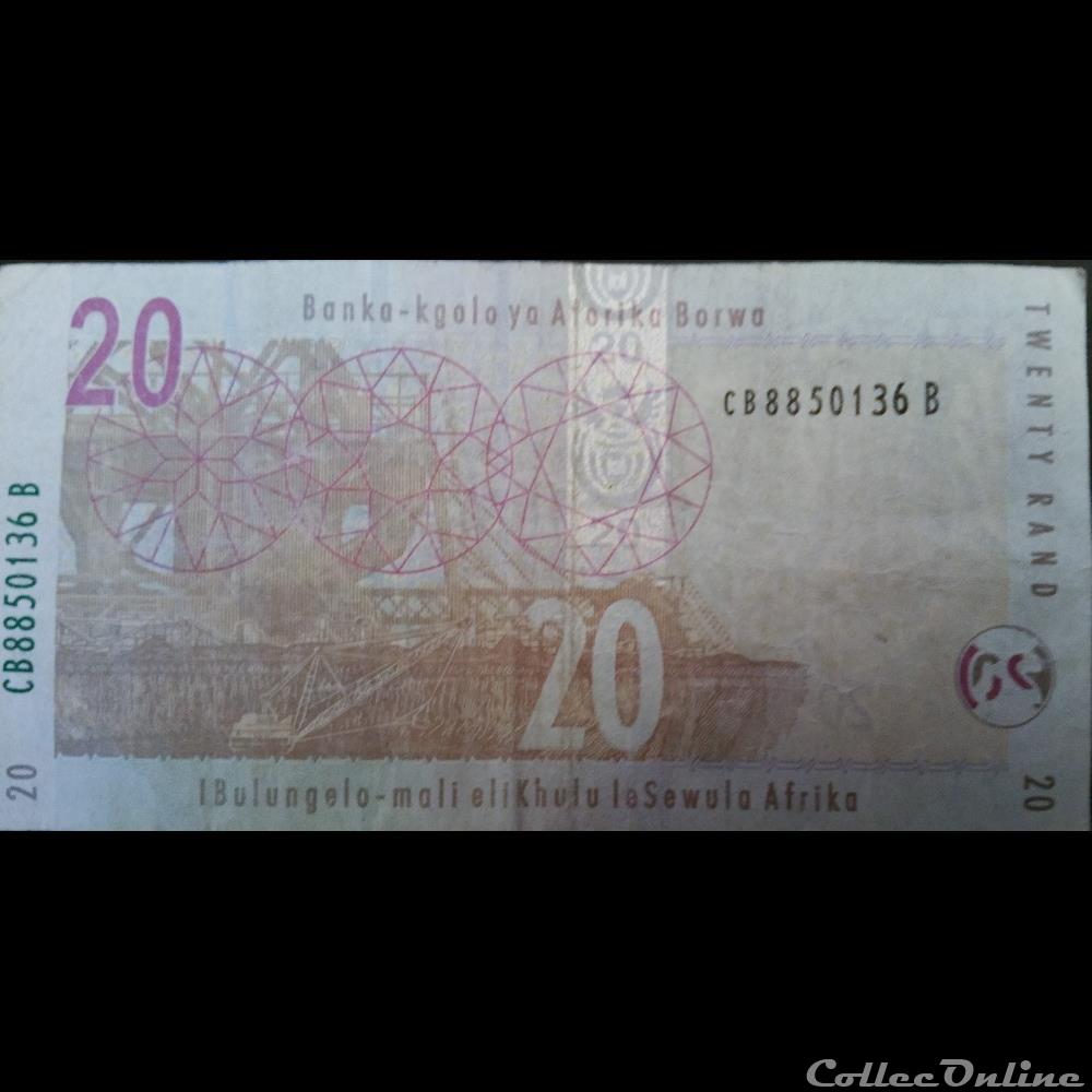 20 Rand ÉMISSIONS DE 2005 billet afrique du sud 20 rand emissions de 2005