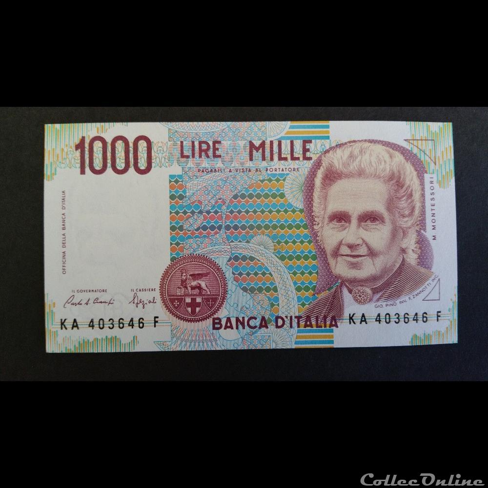 billet italie irak 1000 lires 1990