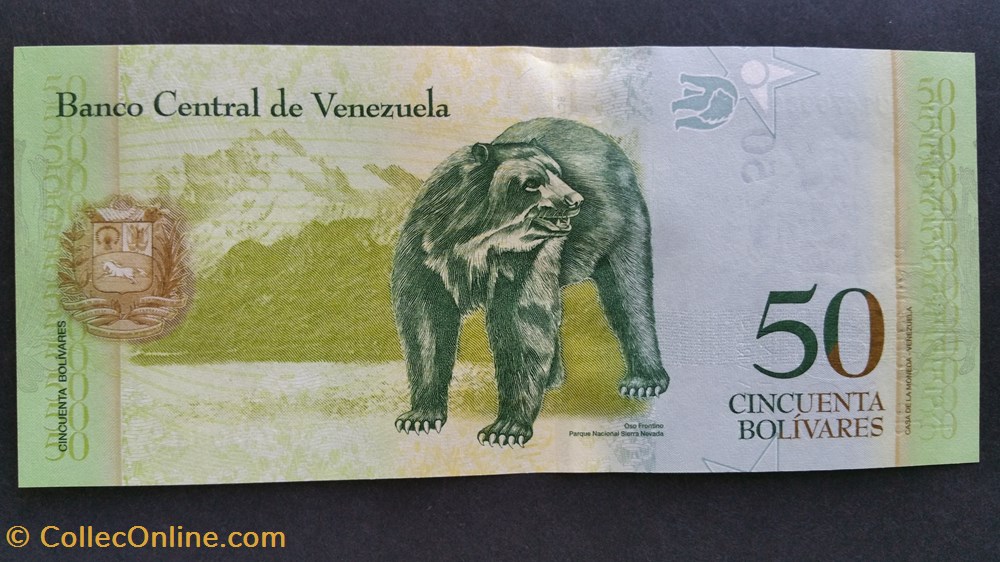 billets amerique du sud venezuela 50 bolivars 2015 simon rodriguez
