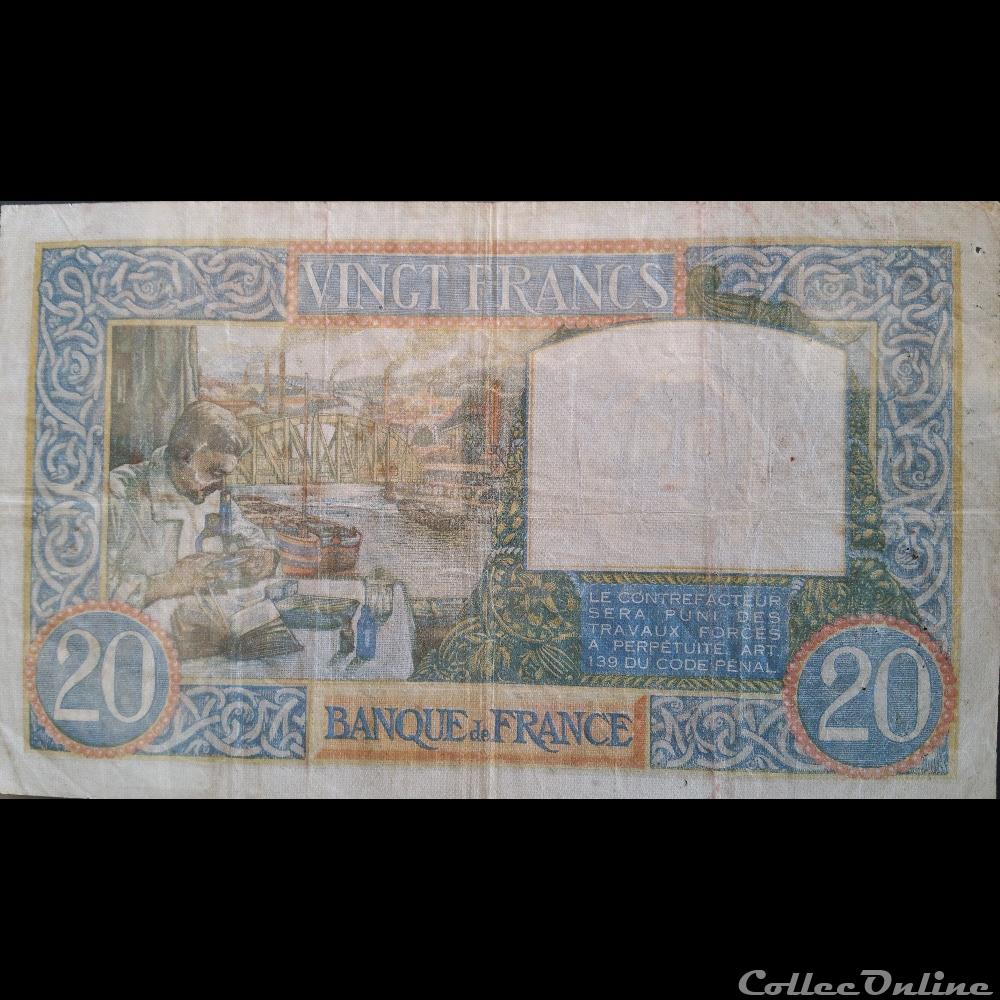Vingt Francs 19-9-1941 billet france guinee bissau vingt francs 19 9 1941