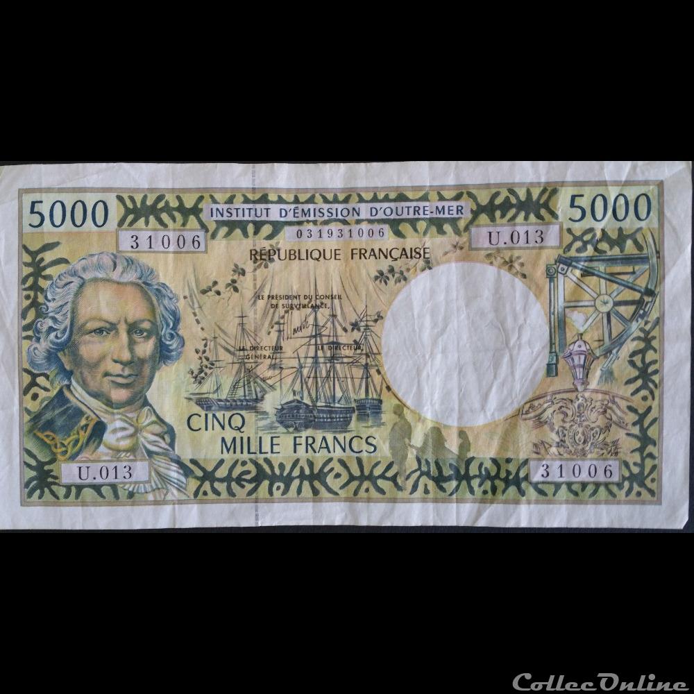 billet france argentine 5000 francs emission outre mer