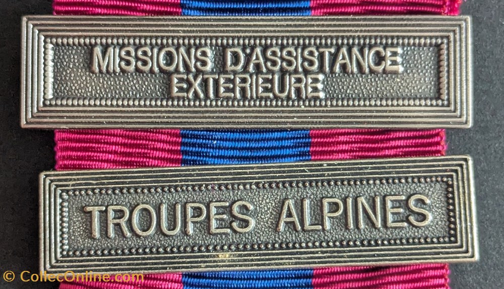 medailles france troupes alpines missions assistance exterieure