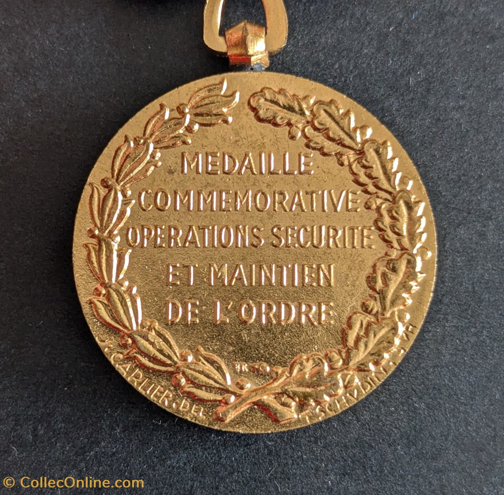 AFN - Médaille commémorative des opérations de sécurité et de maintien de l'ordre en AFN - ALGERIE 3 medailles france afn medaille commemorative des operations de securite et de maintien de ordre en afn algerie